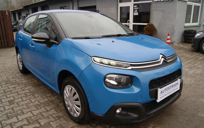 Citroen C3 cena 36900 przebieg: 97798, rok produkcji 2018 z Jutrosin małe 379